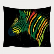 Renkli Zebra Duvar Örtüsü